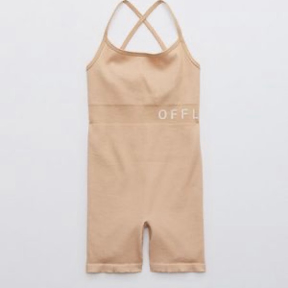 ❌❌SOLD❌SOLD❌❌DO NOT BUY!❌OFFLINE By Aerie Ribbed Seamless Logo 5" Bodysuit - Picture 3 of 9